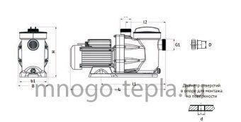 Насос для бассейна JET POOL SPP 250E с предфильтром - №1