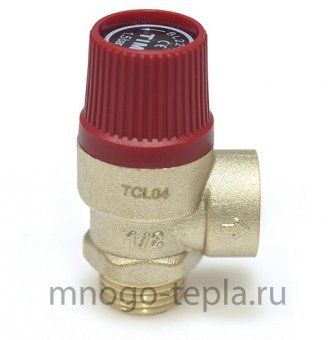 Предохранительный клапан 1/2" НР TIM BL22MF-K-3 (3 бар) красный - №1