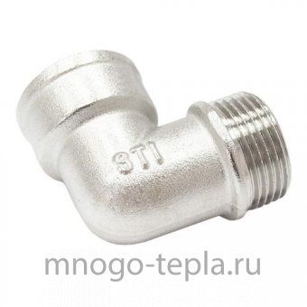 Угольник 1" x 1/2" В-Н никелированный латунный - №1