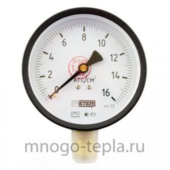 Манометр МТ 100М 1,6МПа (метрическая резьба - М20х1.5) - №1