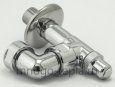 Кран для полотенцесушителя хромированный 1" НГ х 1/2" Ш TIM K10-NFM024 поворотный, угловой - №3