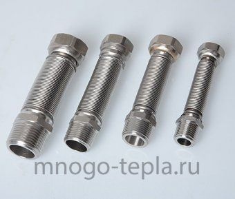 Сильфонная подводка для воды TiM 3/4" г/ш (50-100 см) - №1