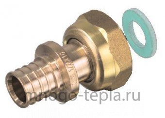 Концовка для коллектора под трубу PEX 1/2" НГ - 16 (2.2) TIM H-JS1602F аксиальная - №1