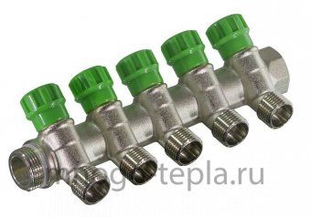 Коллектор регулирующий TIM MR135N-3/4-5 (3/4" х 1/2") - 5 отводов, под конус - №1