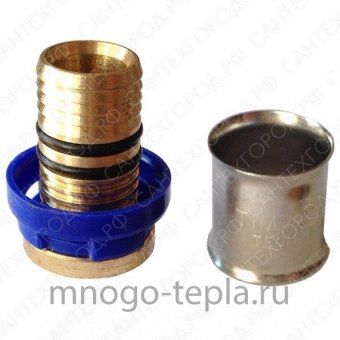 Пресс - уголок штуцер с креплением 16 х 1/2" ВР TIM F-ZL1602M (установочный) - №1