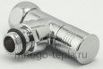 Кран для полотенцесушителя хромированный 3/4" НГ х 1/2" Ш (американка) TIM KV01-LFM032, угловой - №3