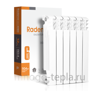 Радиатор алюминиевый Radena R 500/100 x4 секции - №1