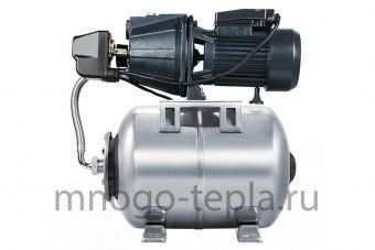 Насосная станция для частного дома Unipump AUTO JET 80 L-S (нерж.), напор до 38 метров, расход до 50 л/мин, всасывание до 8 метров, гидроаккумулятор 24 литра из нерж. стали, поверхностная - №1