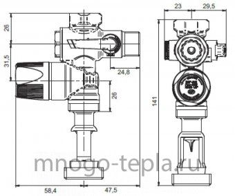 Группа безопасности для электрокотла ГВС TIM JH2012-7 (7 бар) - №1